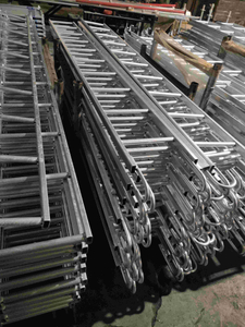 3m 4m steiger stalen apenladder met haken