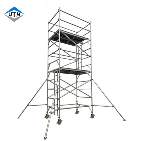 OEM draagbare 3m-15m steiger mobiele aluminium steigertoren met zwenkwiel