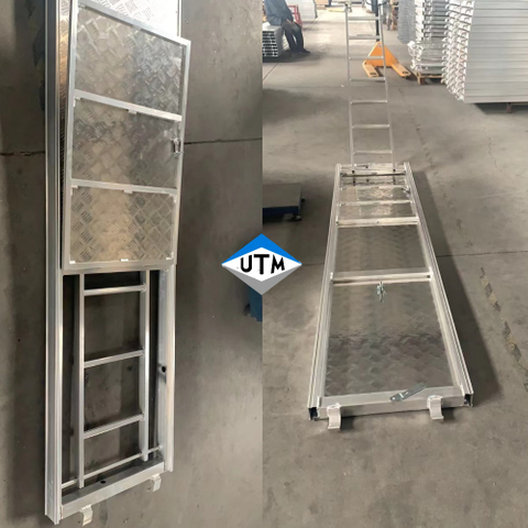 Veiligheidsconstructie Aluminium loopplanken Steigerplank Valluikplatform met ladder