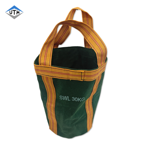 Borsa di sollevamento per impalcature di alta qualit&agrave; SWL 30 kg 50 kg Borsa di sollevamento con morsetto di tela Borse per attrezzi di sollevamento hardware